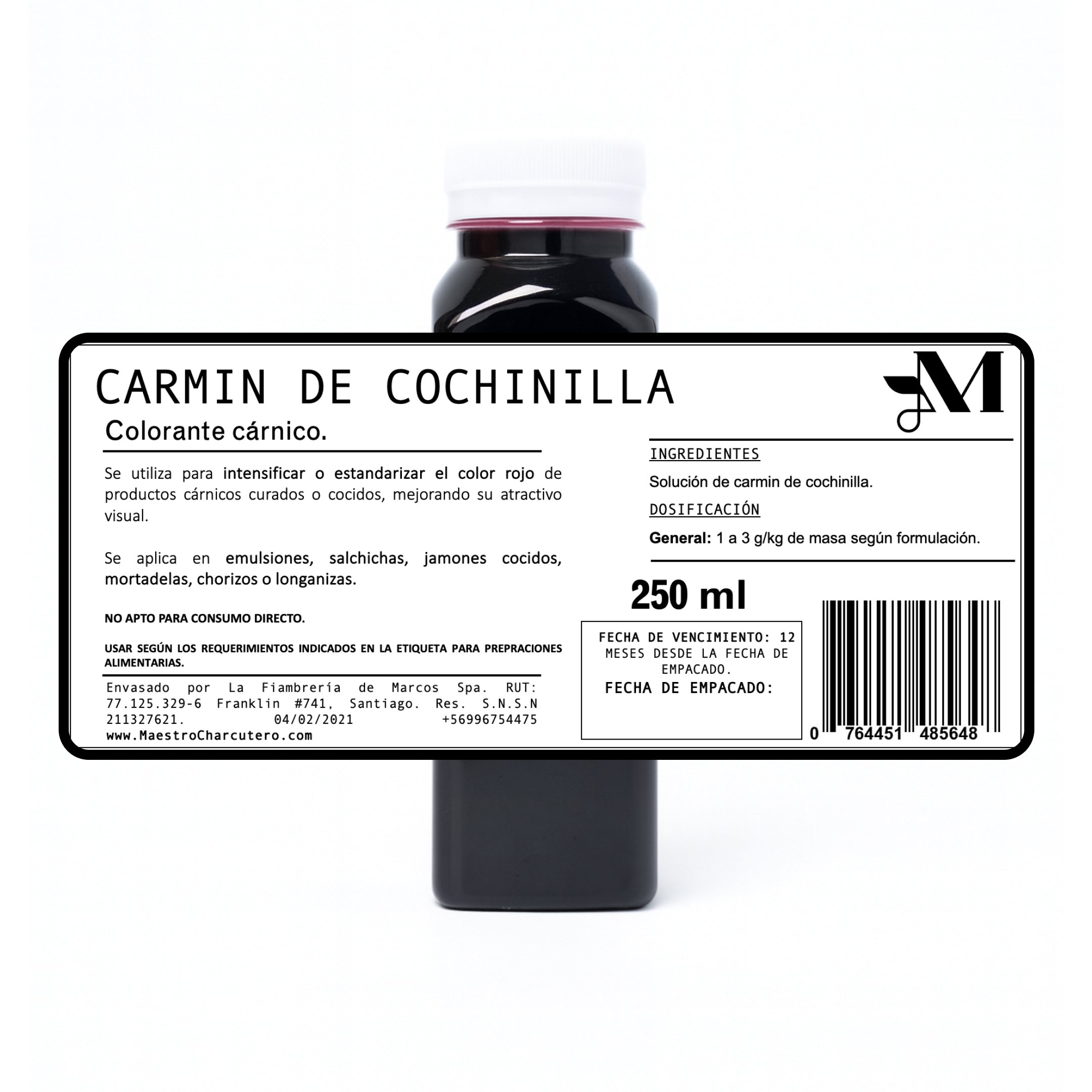 Carmín de Cochinilla – Colorante Cárnico | 250 ml