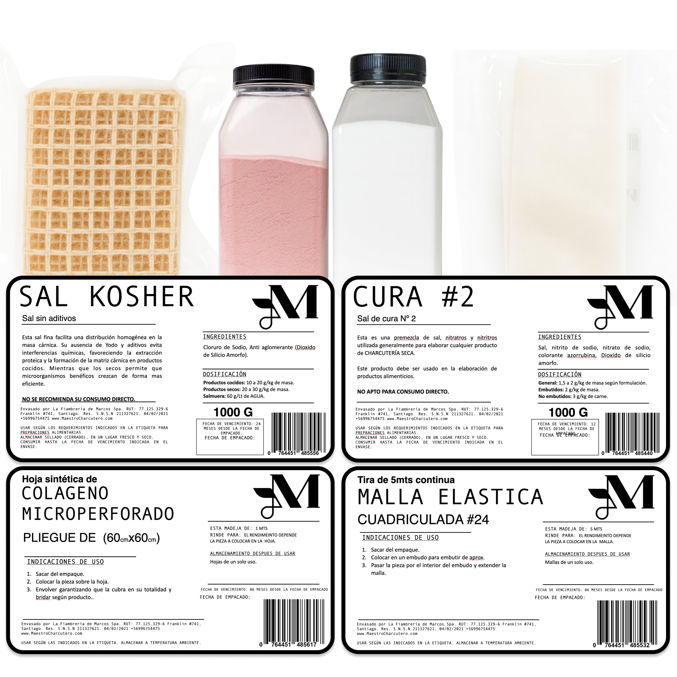 Kit Coppa – Cure #2 + Papel de Colágeno + Malla Elástica #24 + Sal Kosher