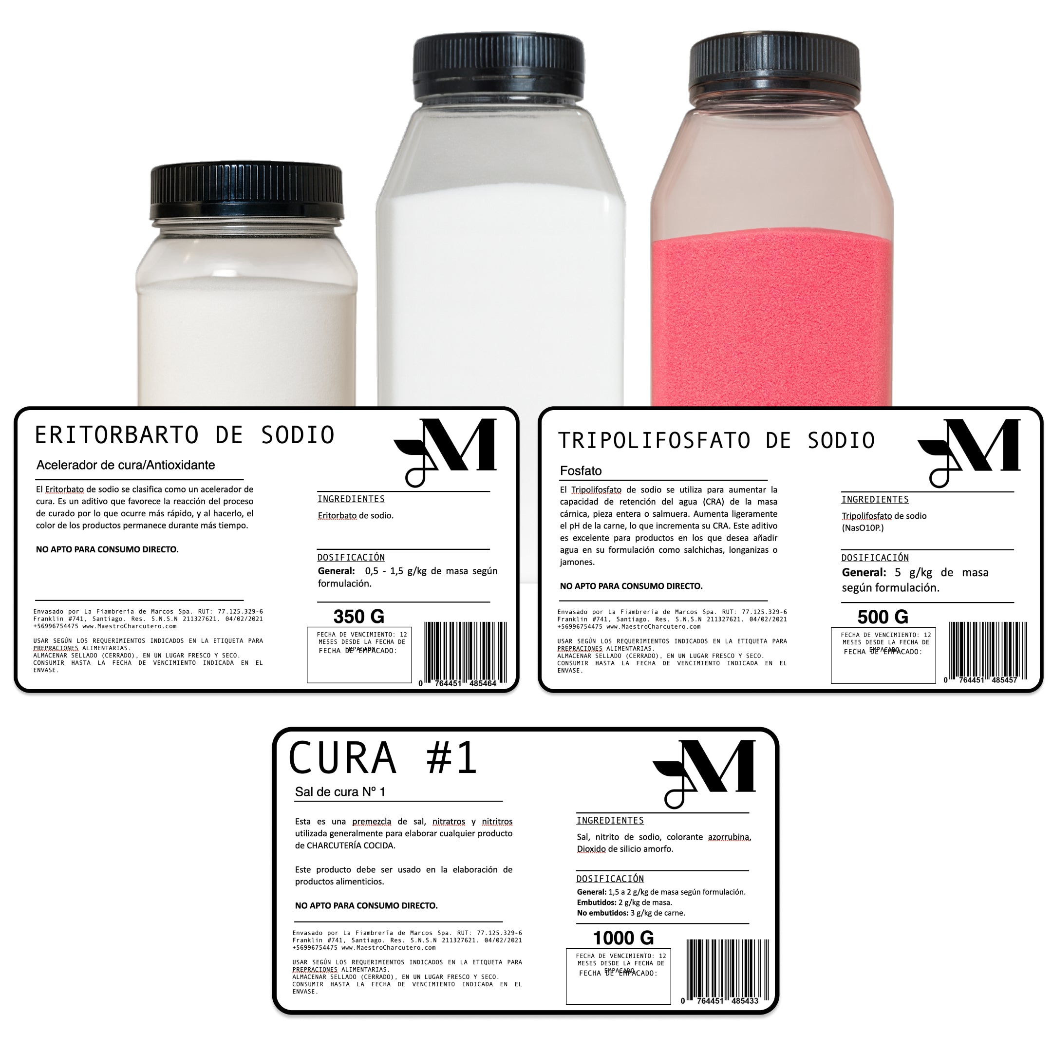 Kit Inicio – Eritorbato + Fosfatos (STPP) + Sal de Cura #1