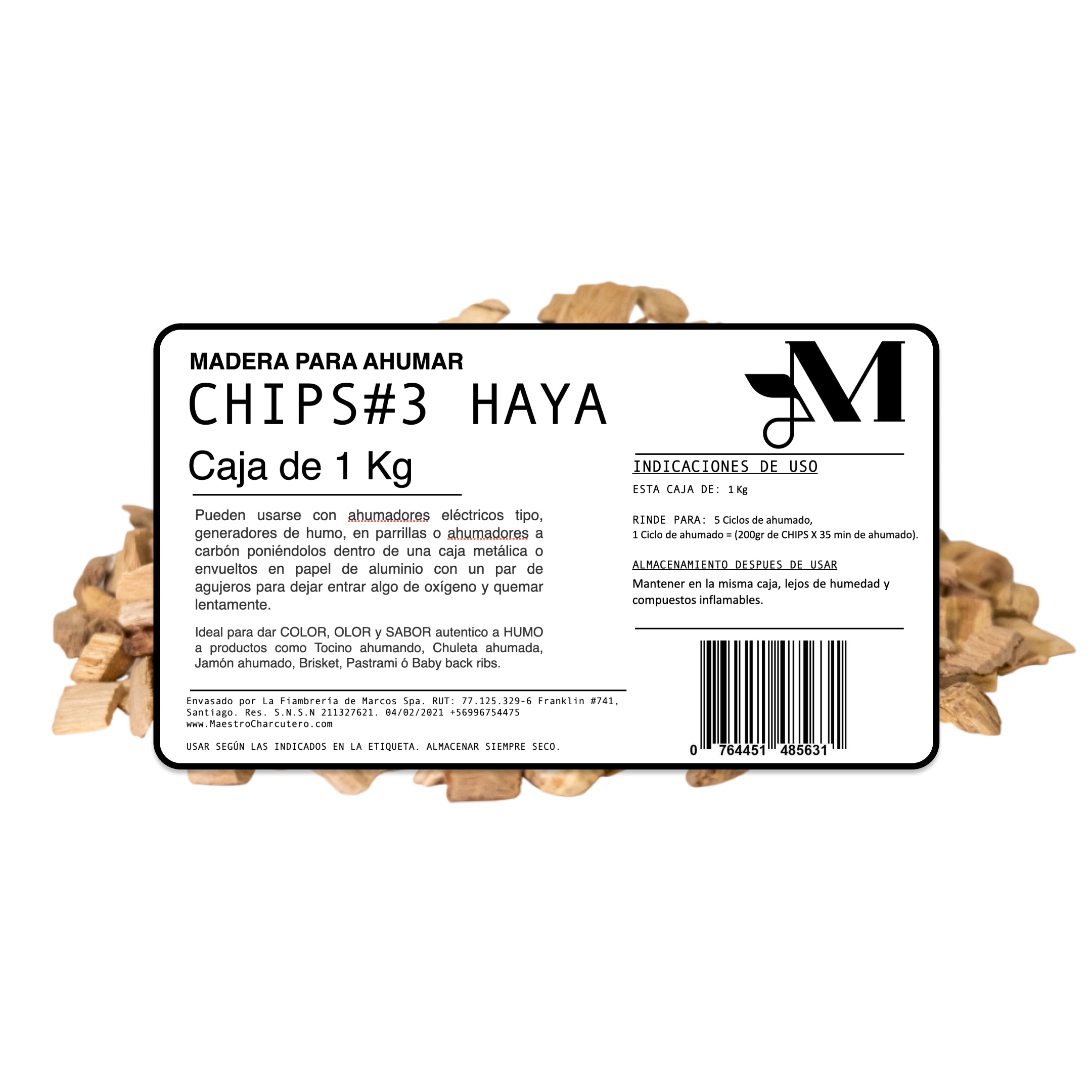Madera para Ahumar – Chips de Haya #3 (Caja 1 kg)