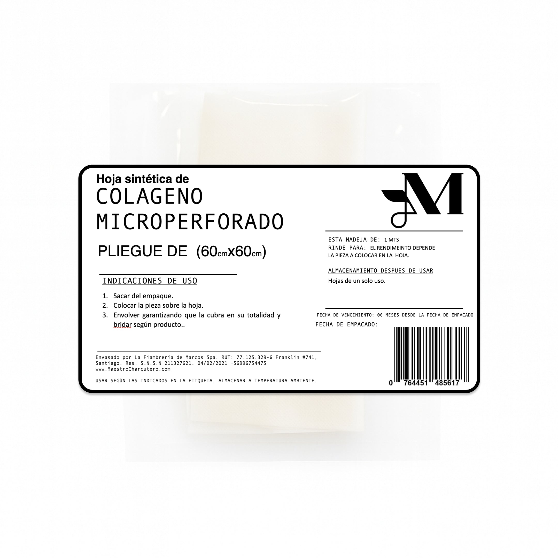 Hojas de Colágeno (Charcutería Seca o Dry Aged) – 60x40cm (Medida Aproximada)
