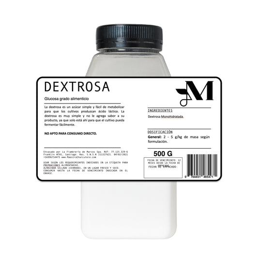 Dextrosa 500g – Azúcar Simple para Fermentación en Charcutería