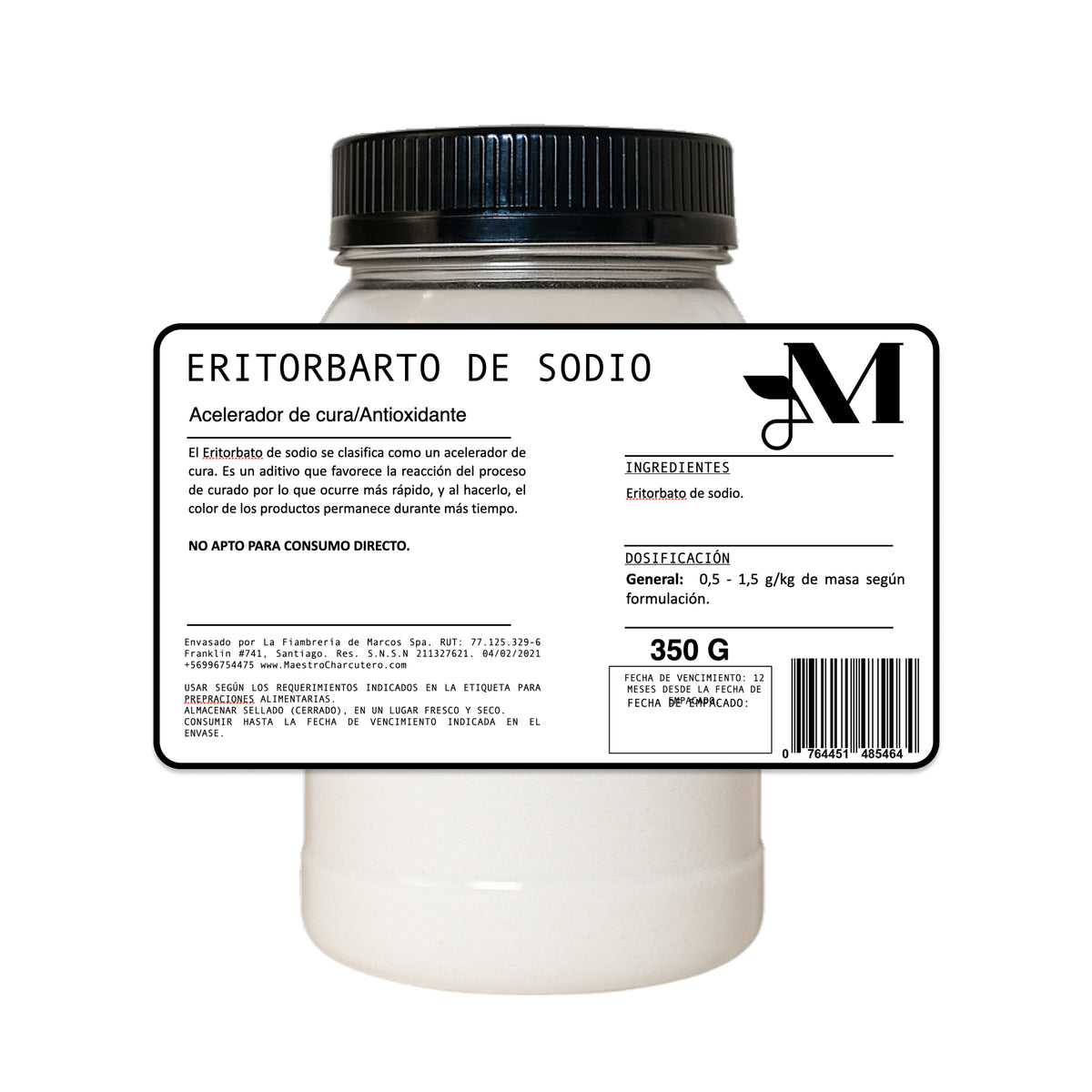 Eritorbato de Sodio – Acelerador de cura / Antioxidante (350 g)