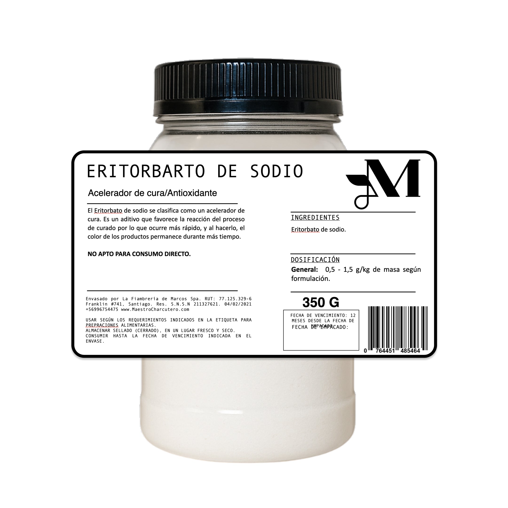 Eritorbato de Sodio – Acelerador de cura / Antioxidante (350 g)