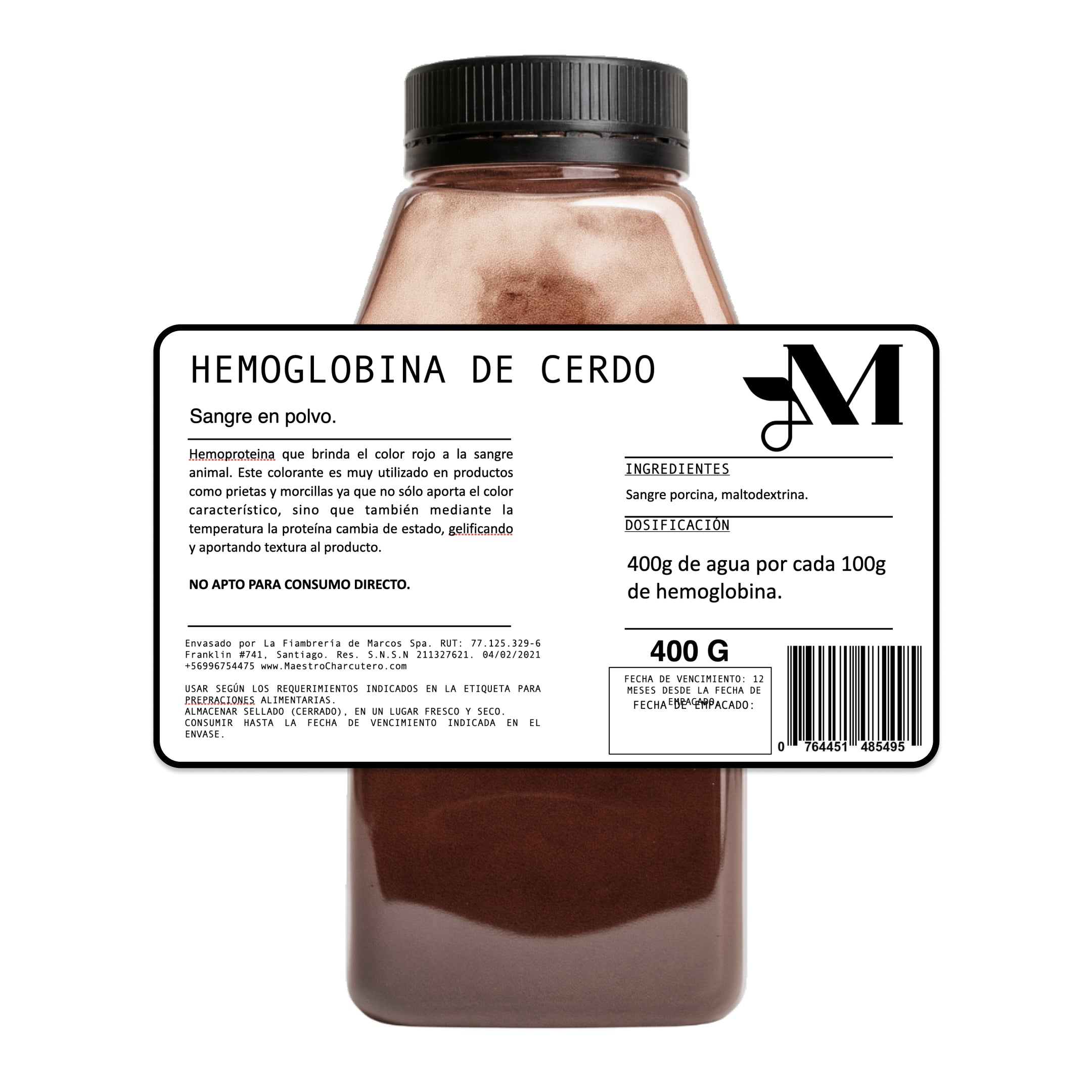 Hemoglobina de Cerdo en Polvo – 400 g