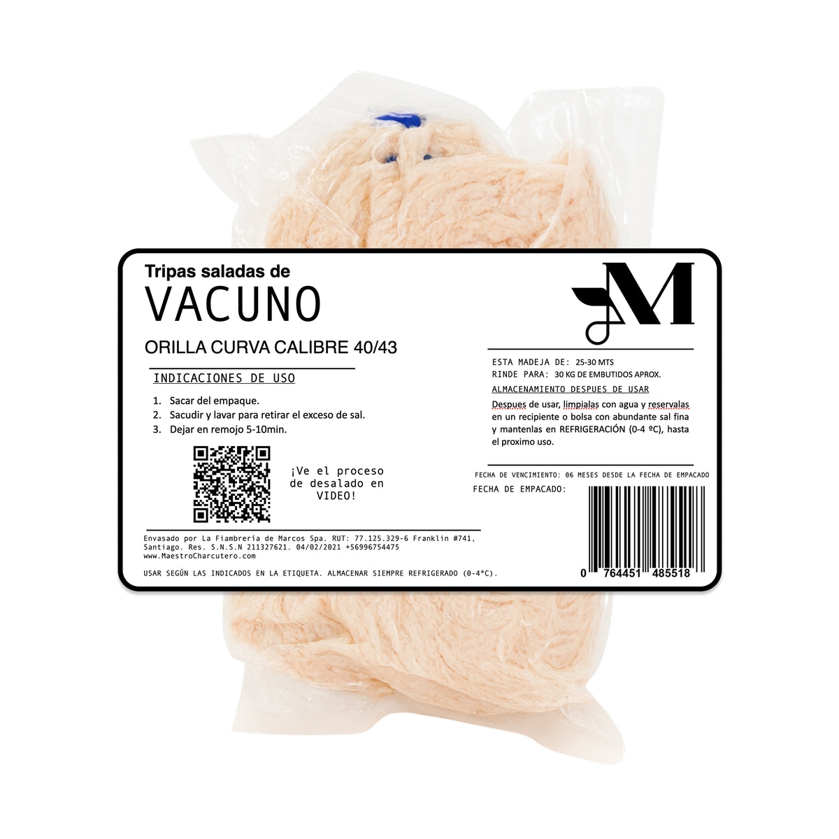 Orilla de Vacuno Calibre 40/43 (Curva)