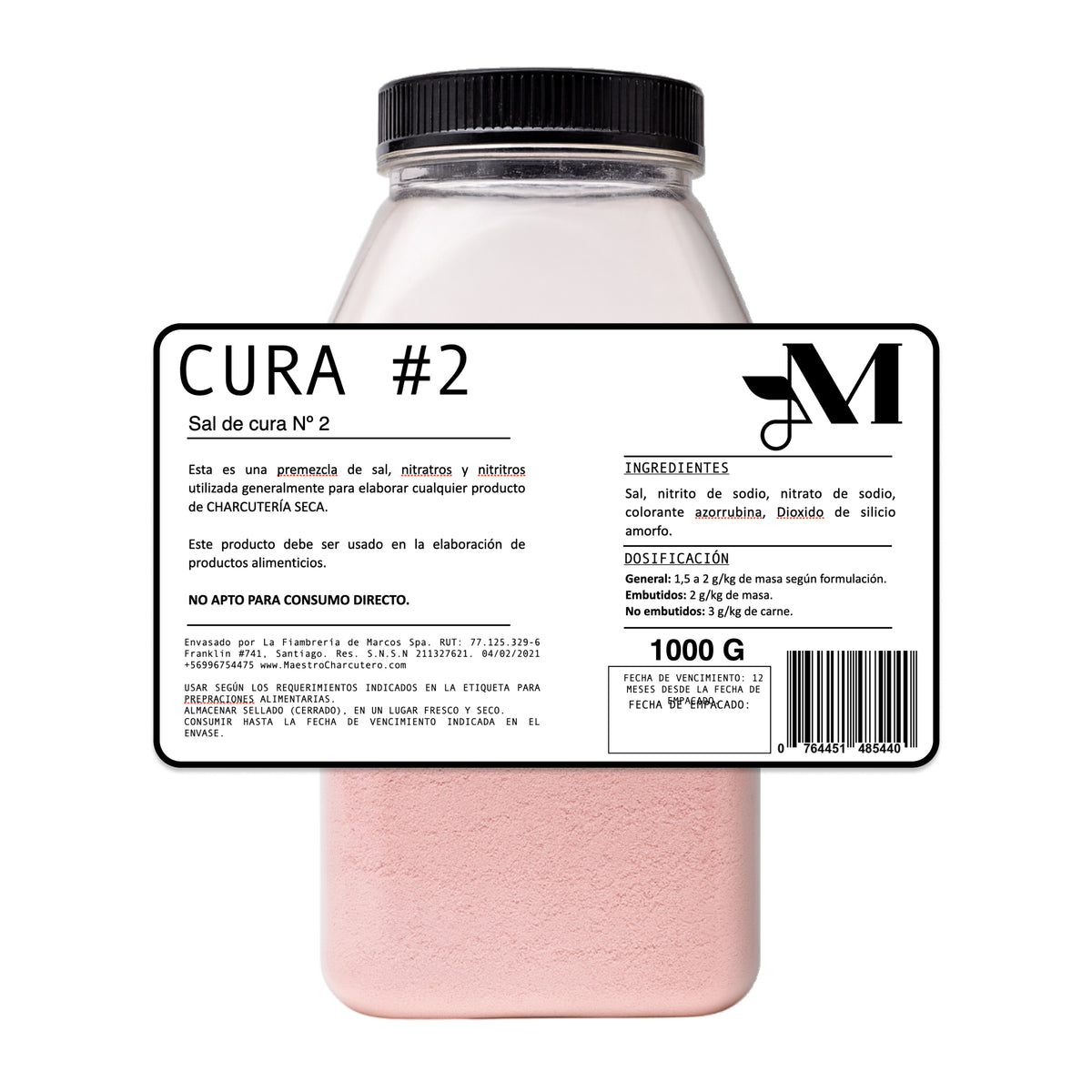 Cura #2 – Sal de Cura 1000g – Ideal para Charcutería Seca
