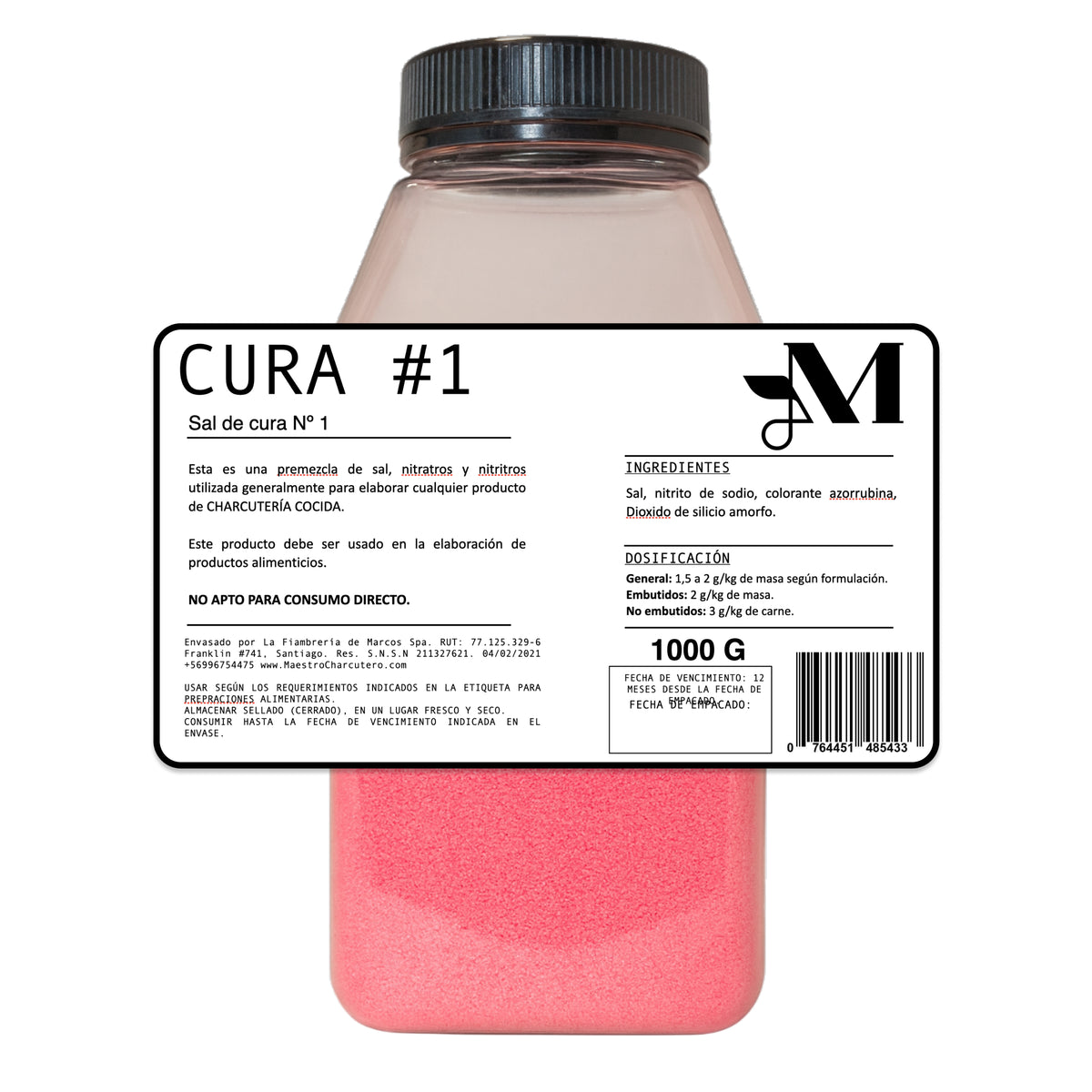 Cura #1 – Sal de Cura 1000g – Especial para Charcutería Cocida