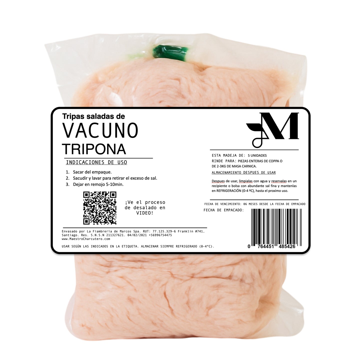 Tripona de Vacuno Simple – Ideal para Músculos Grandes y Embutidos Artesanales