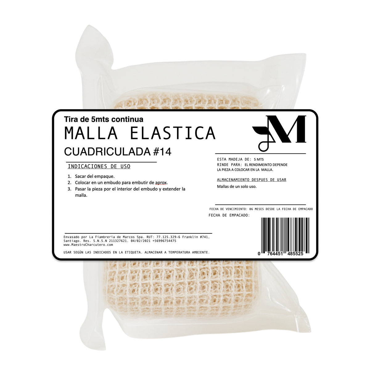 Malla Elástica Cuadriculada #14 – Ideal para Charcutería y Cocción