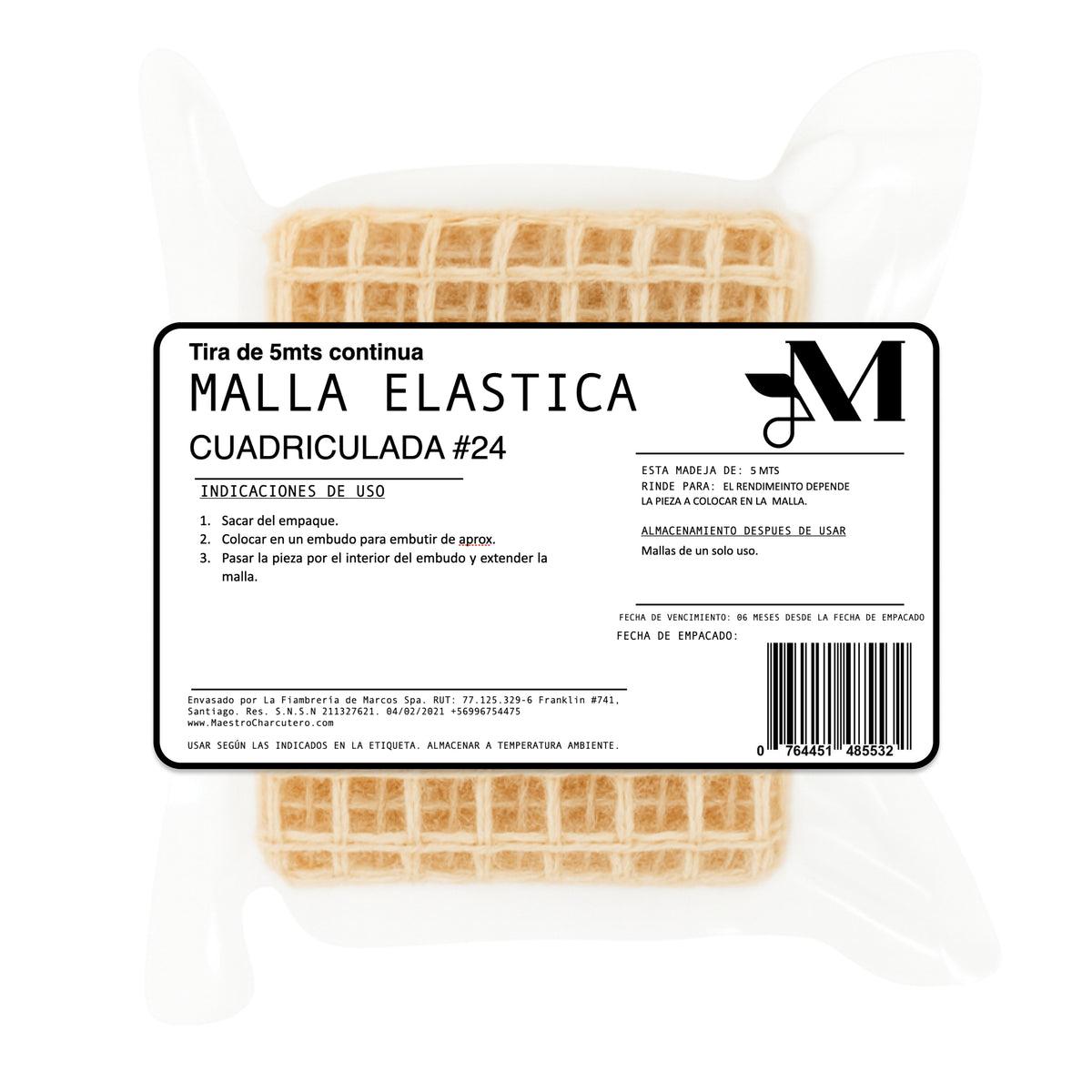 Malla Elástica Cuadriculada #24 – Perfecta para Charcutería y Cocción