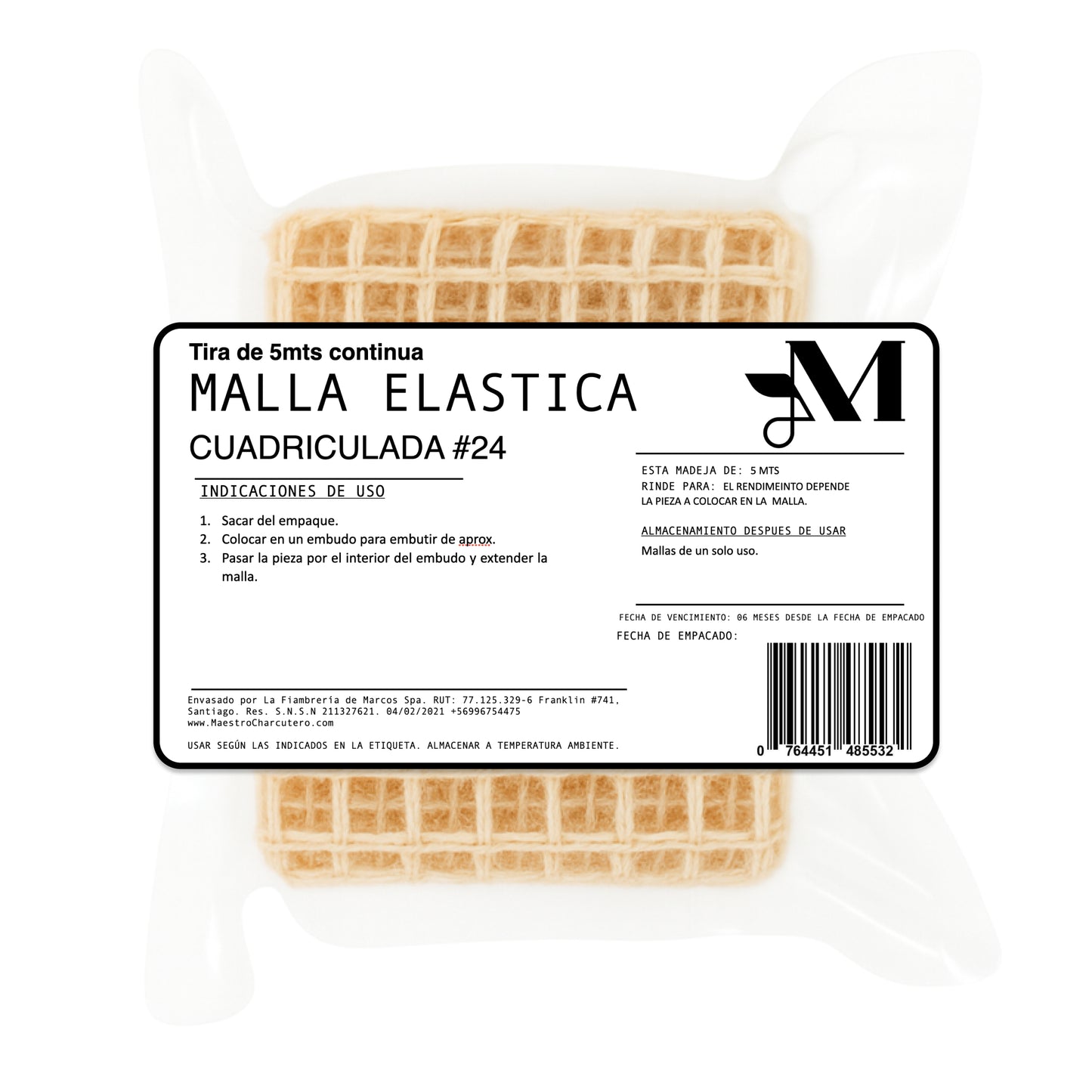Malla Elástica Cuadriculada #24 – Perfecta para Charcutería y Cocción